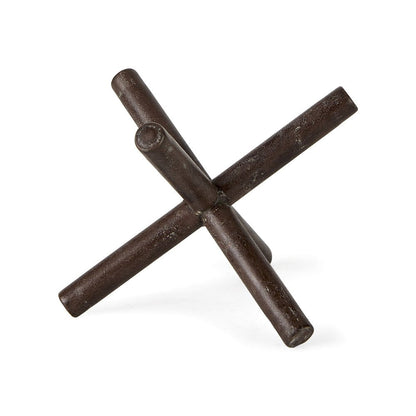8" Rustic Metal X Decorative Sculpture HomeRoots