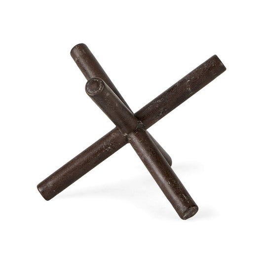 8" Rustic Metal X Decorative Sculpture HomeRoots