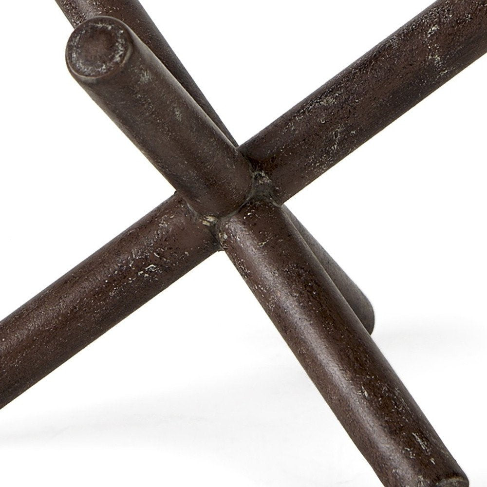 8" Rustic Metal X Decorative Sculpture HomeRoots