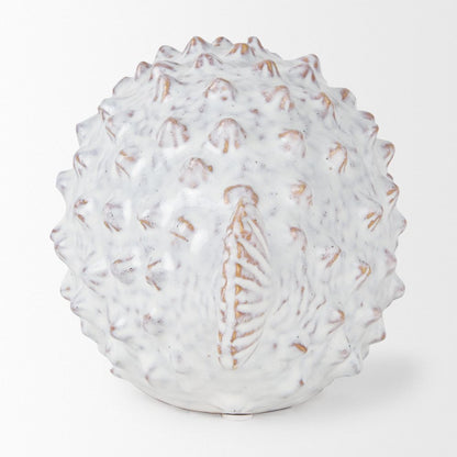 6" White Ceramic Puffer Fish Tabletop Sculpture HomeRoots