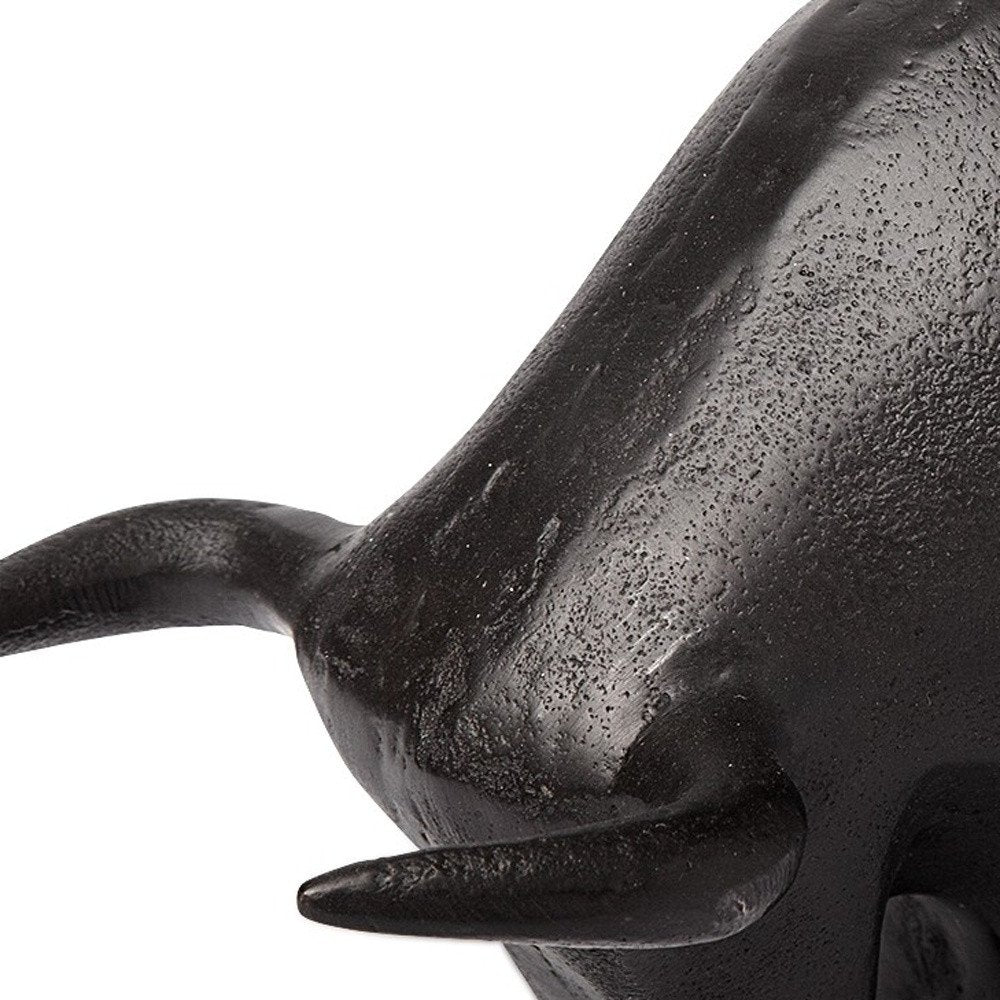 Black Cast Aluminum Raging Bull Decor Piece HomeRoots