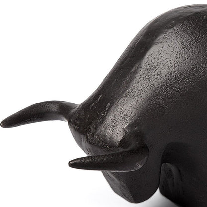 Black Cast Aluminum Raging Bull Decor Piece HomeRoots
