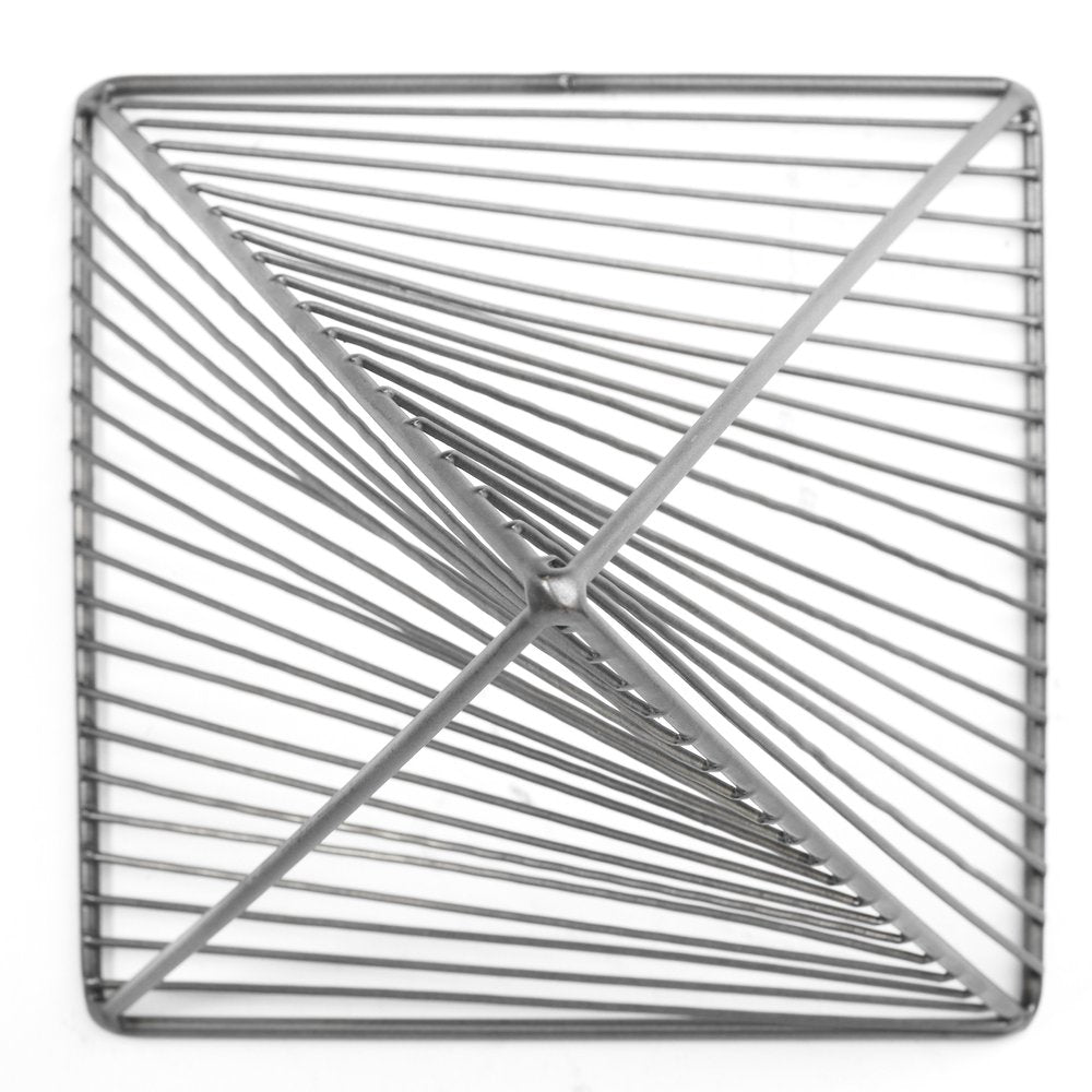 Contemporary Gray Metal Triangular Decor Piece HomeRoots