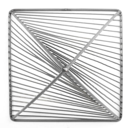 Contemporary Gray Metal Triangular Decor Piece HomeRoots