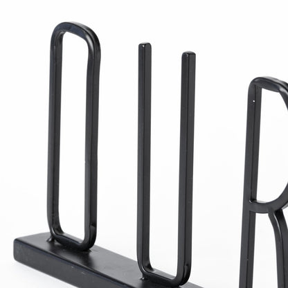 24" Black Metal Our Nest Tabletop Sculpture HomeRoots