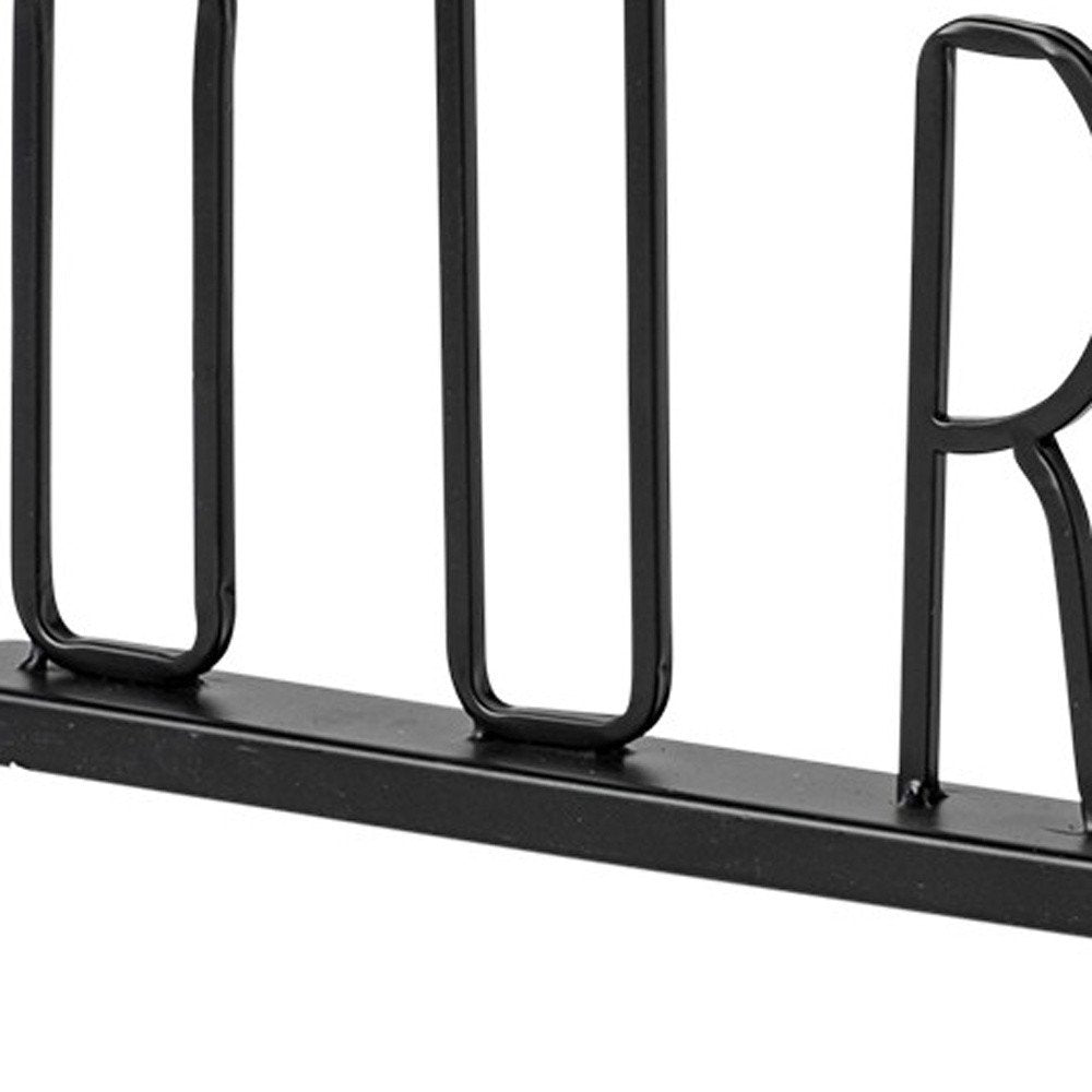 24" Black Metal Our Nest Tabletop Sculpture HomeRoots