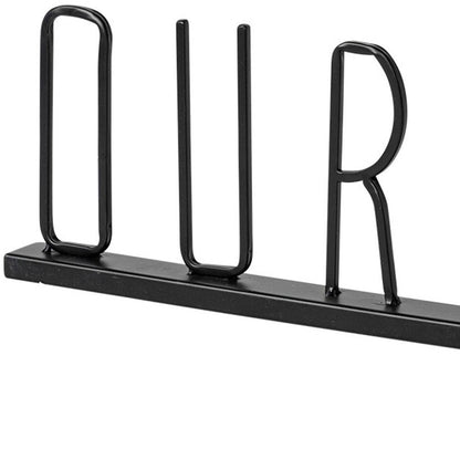 24" Black Metal Our Nest Tabletop Sculpture HomeRoots