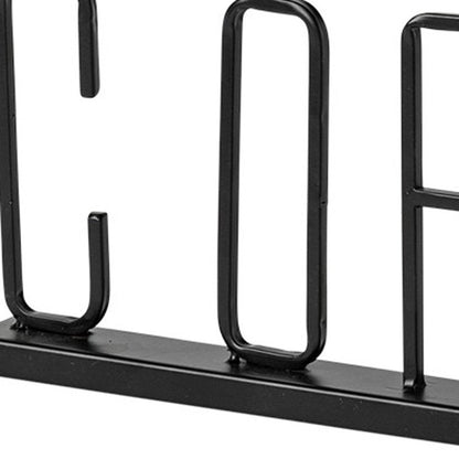 5" Black Metal Coffee Tabletop Sign HomeRoots