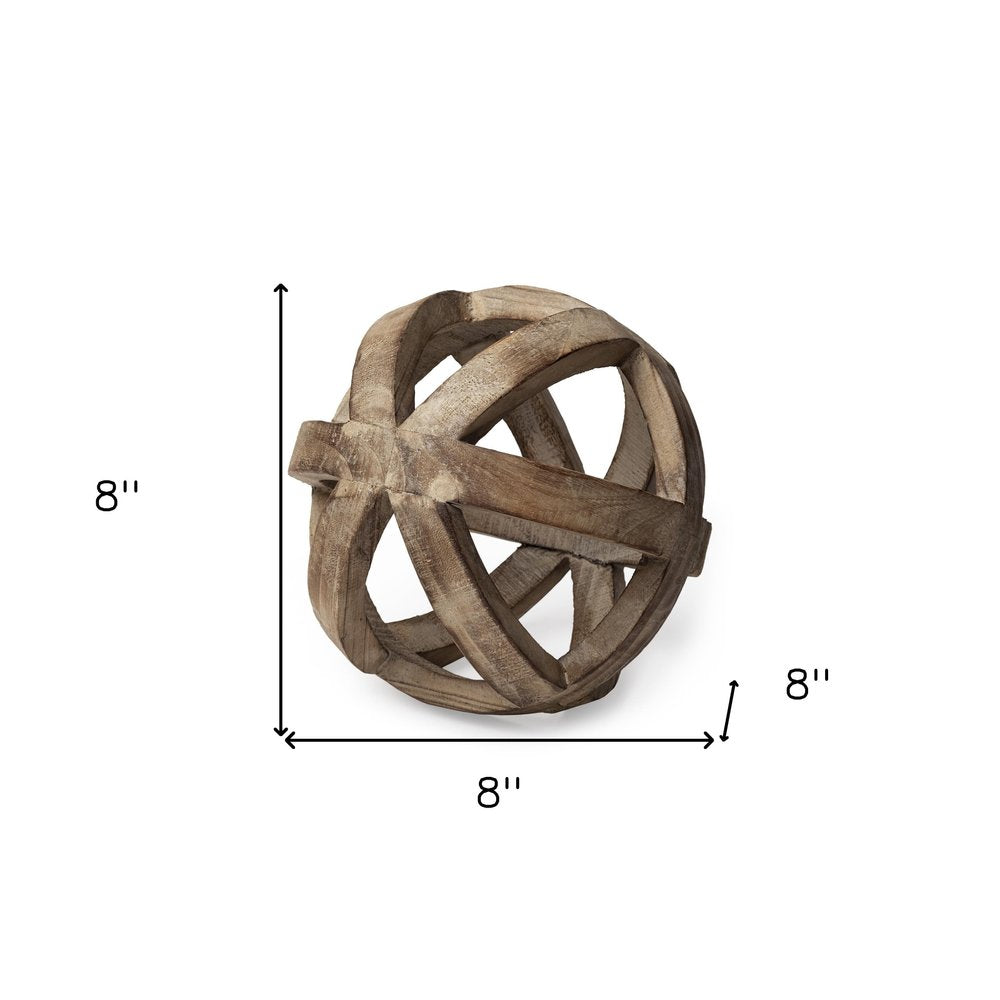 8" Brown Polyresin Tabletop Sculpture — view 7