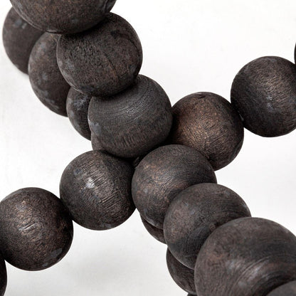 9" Black Beaded Wooden Decorative Jack Tabletop Sculpture HomeRoots