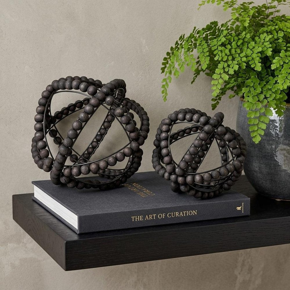 9" Black Metal Tabletop Sculpture — view 7