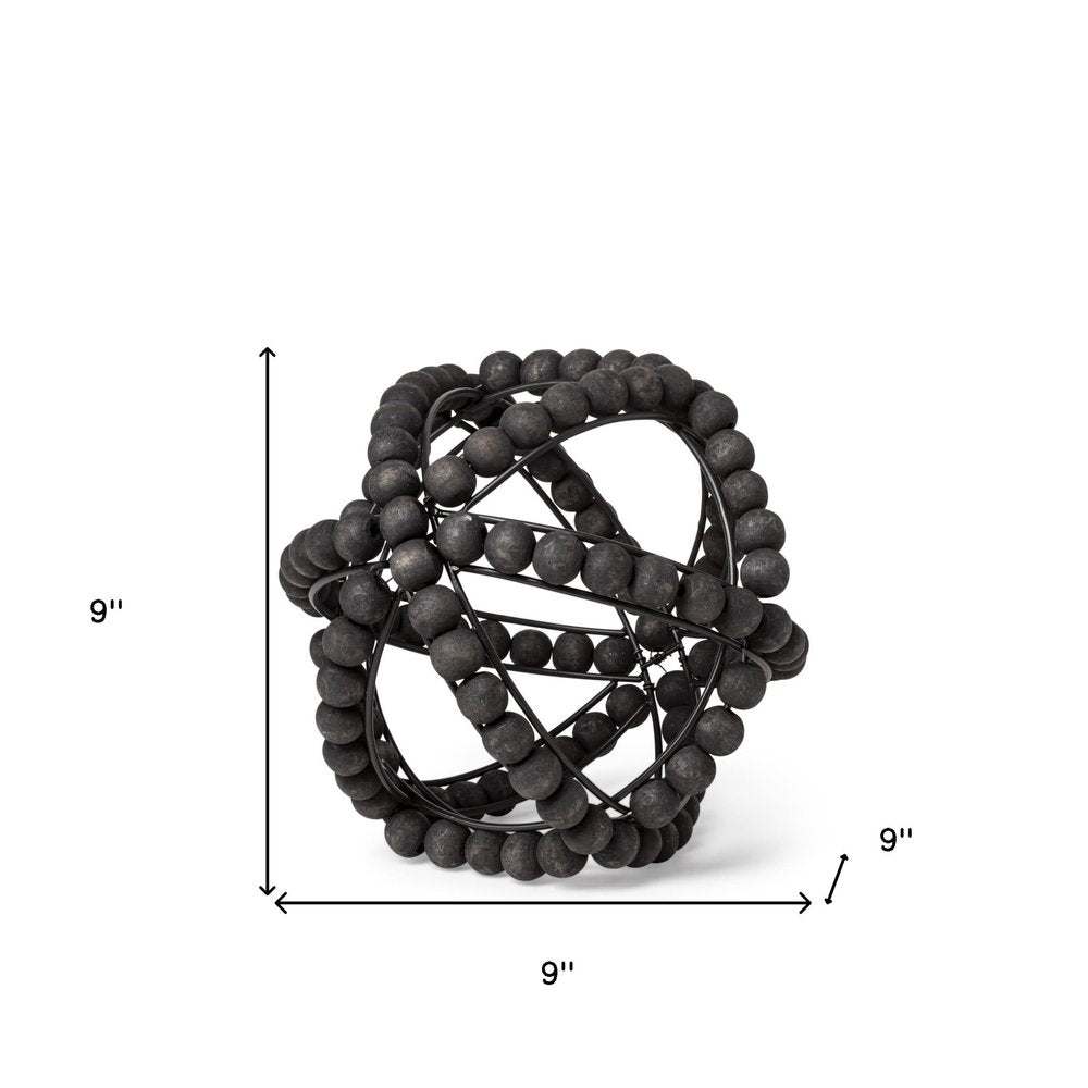 9" Black Metal Tabletop Sculpture — view 5