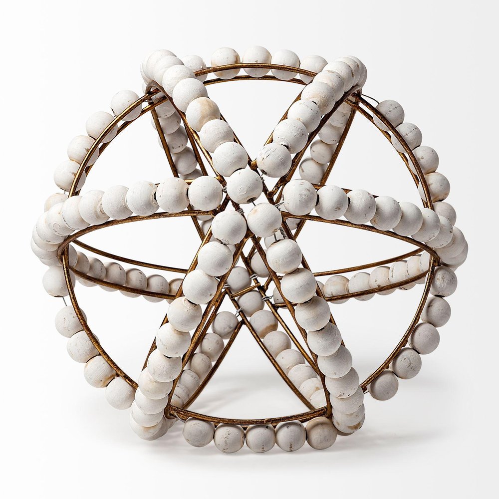 12" White Tabletop Sculpture HomeRoots