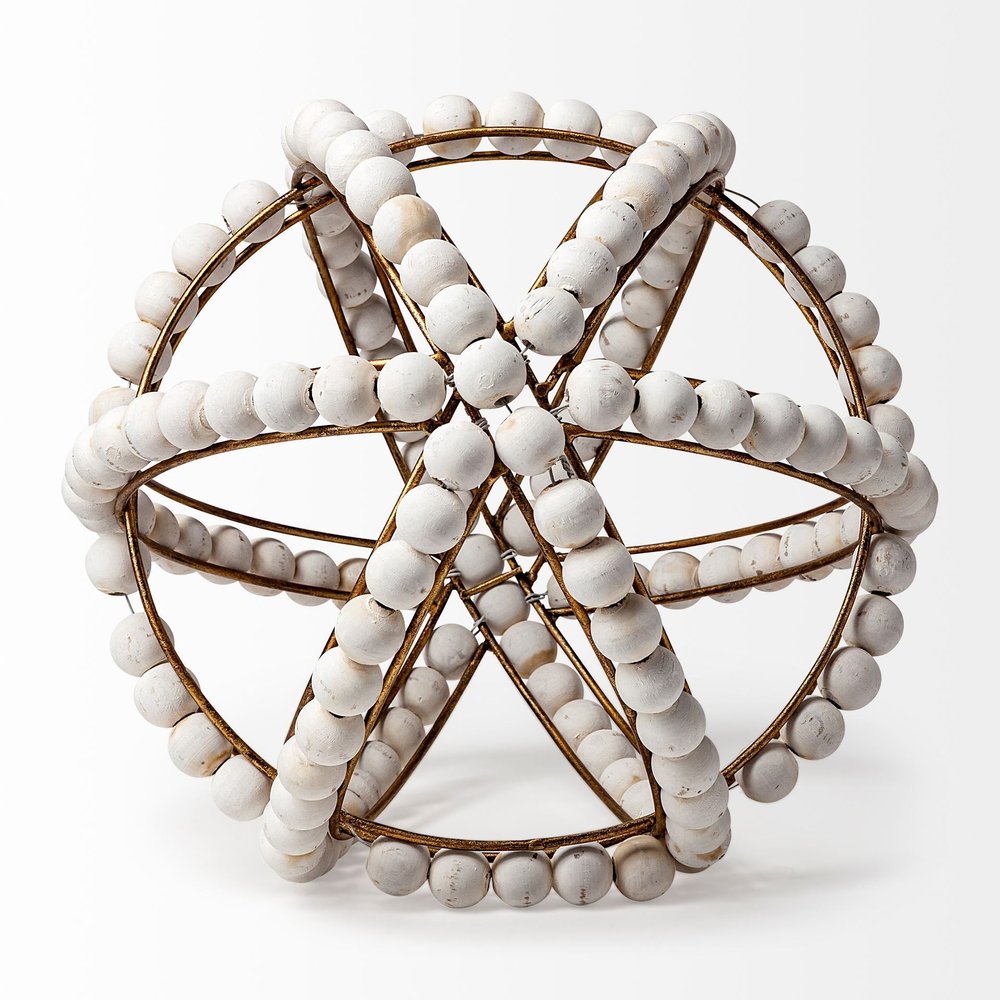 12" White Tabletop Sculpture HomeRoots