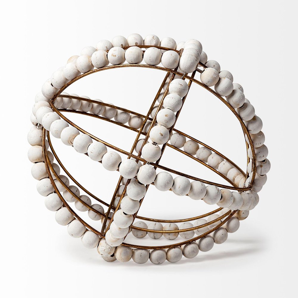 12" White Tabletop Sculpture — view 3