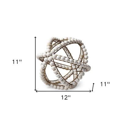 12" White Tabletop Sculpture HomeRoots