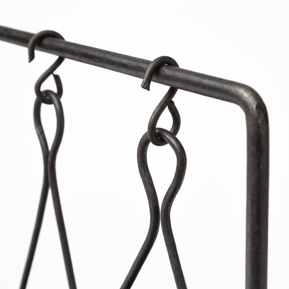 19" Charcoal Metal Vintage Spice Rack Tabletop Sculpture HomeRoots