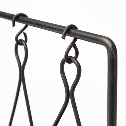 19" Charcoal Metal Vintage Spice Rack Tabletop Sculpture HomeRoots