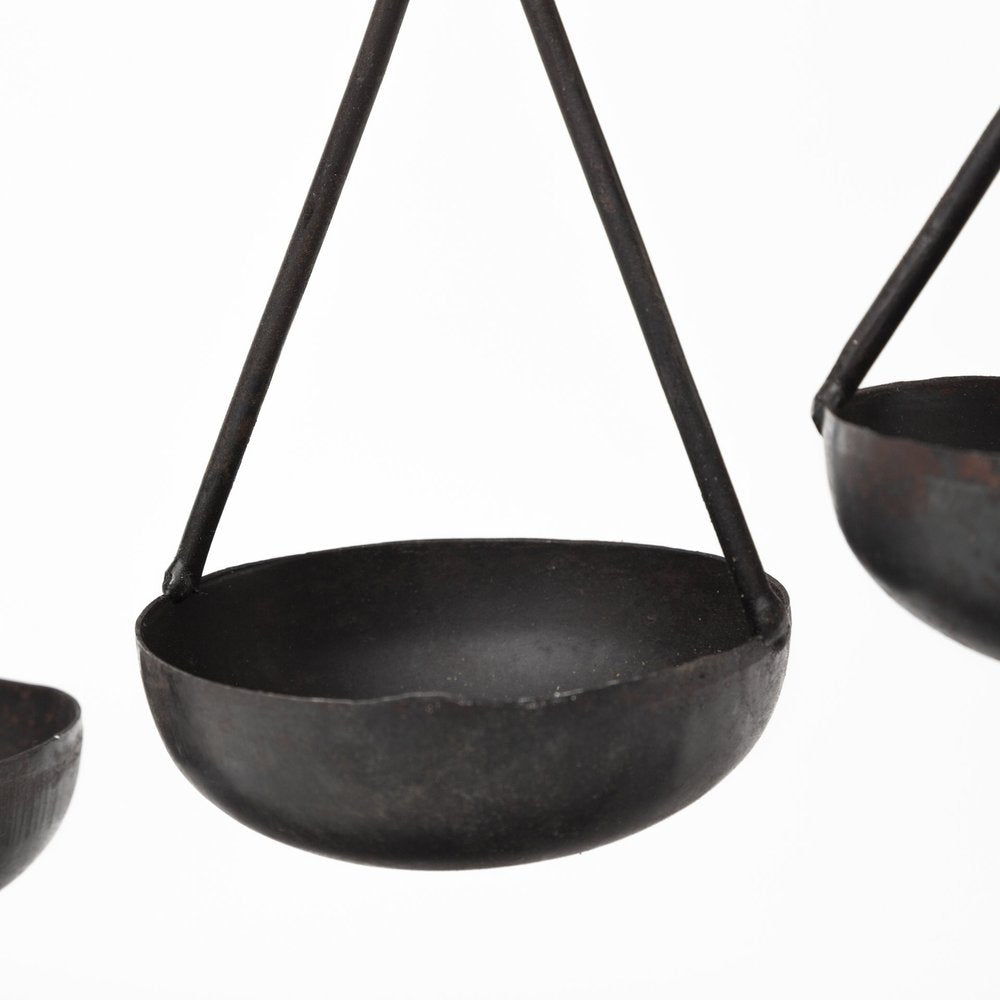 19" Charcoal Metal Vintage Spice Rack Tabletop Sculpture HomeRoots