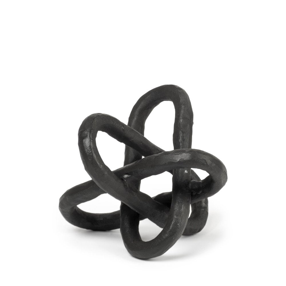 Petite Black Metal Chain Link Sculpture HomeRoots