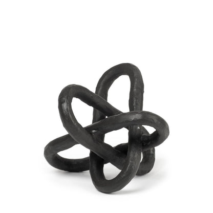 Petite Black Metal Chain Link Sculpture HomeRoots