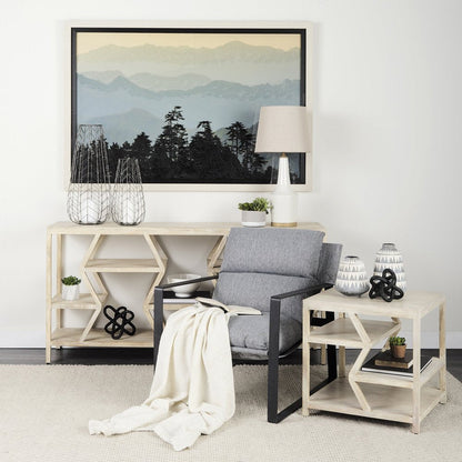 Petite Black Metal Chain Link Sculpture HomeRoots