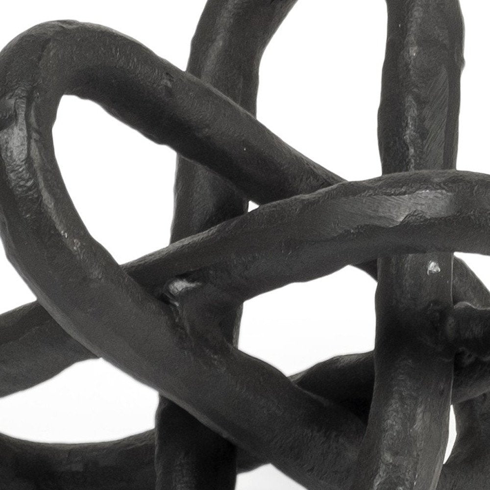 Petite Black Metal Chain Link Sculpture HomeRoots