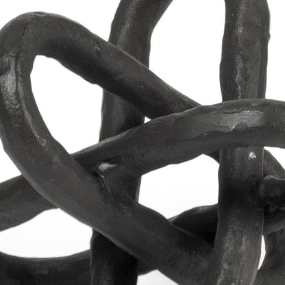 Petite Black Metal Chain Link Sculpture HomeRoots