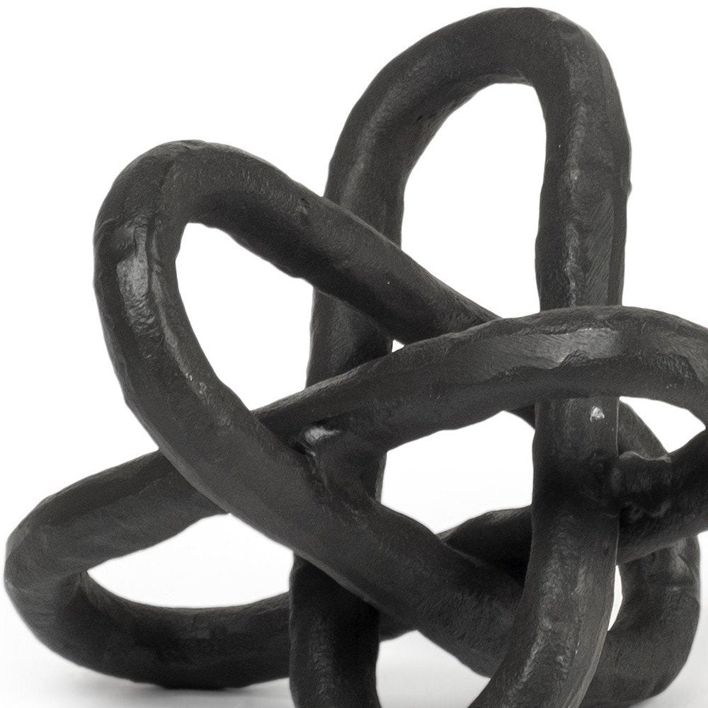 Petite Black Metal Chain Link Sculpture — view 6