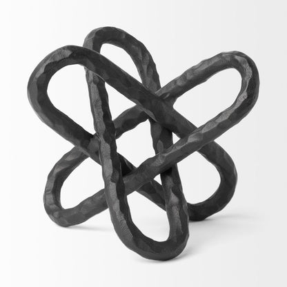 10" Black Metal Chain Link Tabletop Sculpture HomeRoots