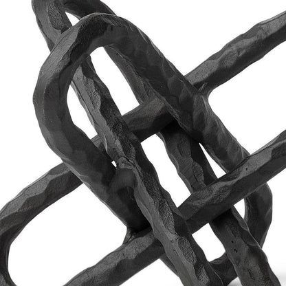 10" Black Metal Chain Link Tabletop Sculpture HomeRoots