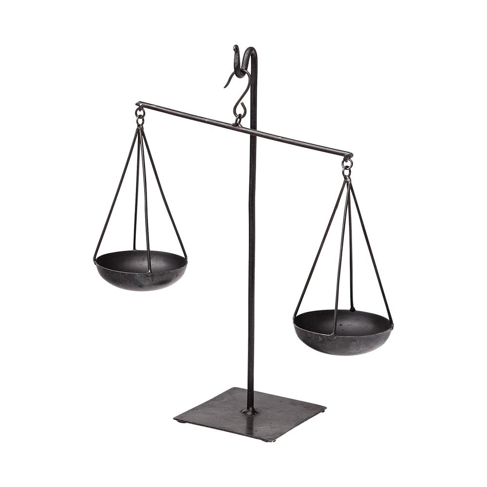13" Libra Black Vintage Decorative Scale HomeRoots