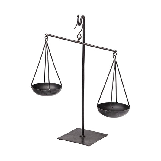13" Libra Black Vintage Decorative Scale HomeRoots
