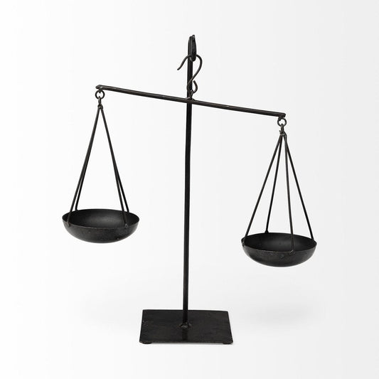 13" Libra Black Vintage Decorative Scale HomeRoots