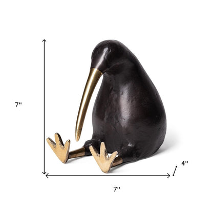 7" Black Metal Tabletop Sculpture HomeRoots