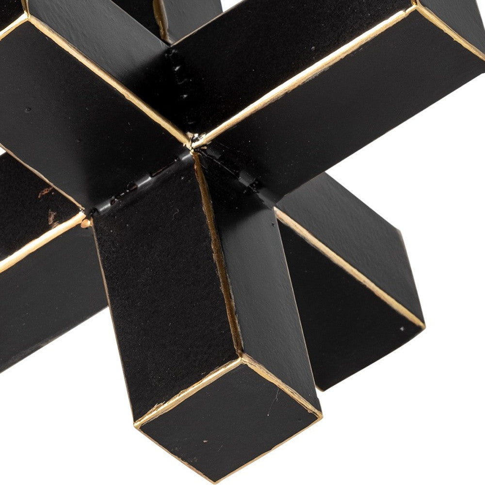 Petite Black And Gold Metal Decorative Jack