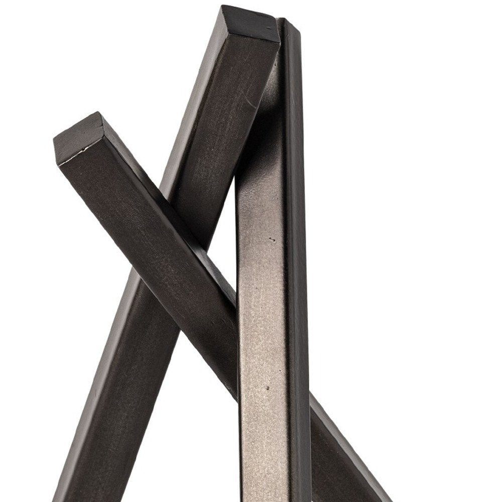 10" Black Metal Abstract Tabletop Sculpture HomeRoots