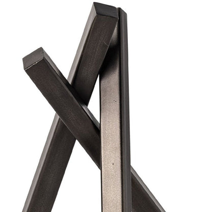 10" Black Metal Abstract Tabletop Sculpture HomeRoots