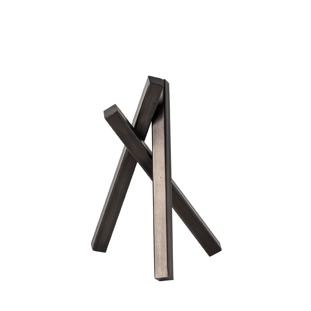 10" Black Metal Abstract Tabletop Sculpture HomeRoots