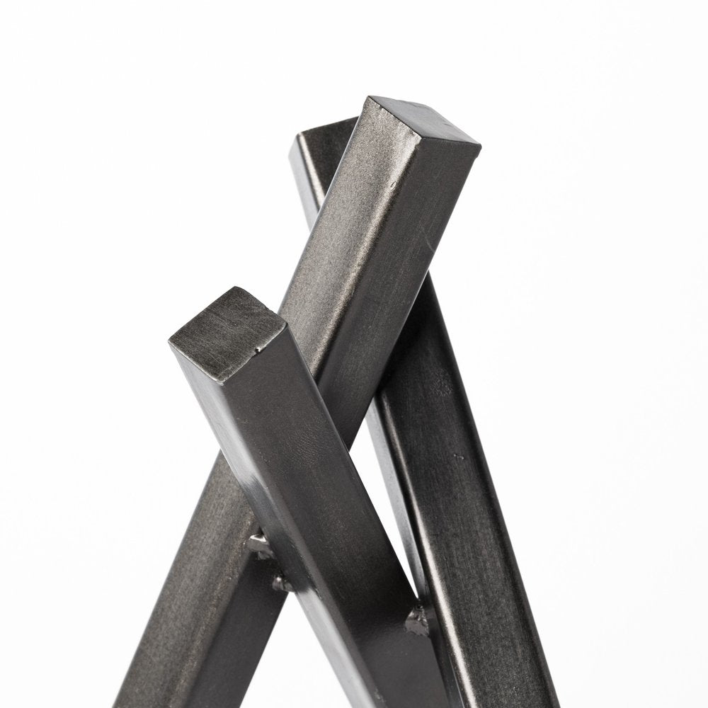 10" Black Metal Abstract Tabletop Sculpture HomeRoots