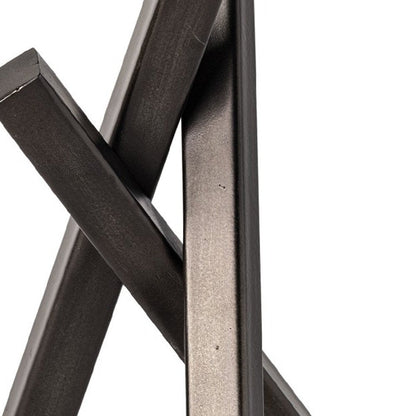 10" Black Metal Abstract Tabletop Sculpture HomeRoots