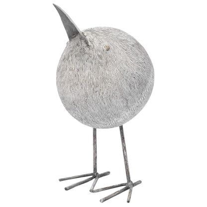 8" Off White Resin And Metal Snipe Bird Tabletop Sculpture HomeRoots