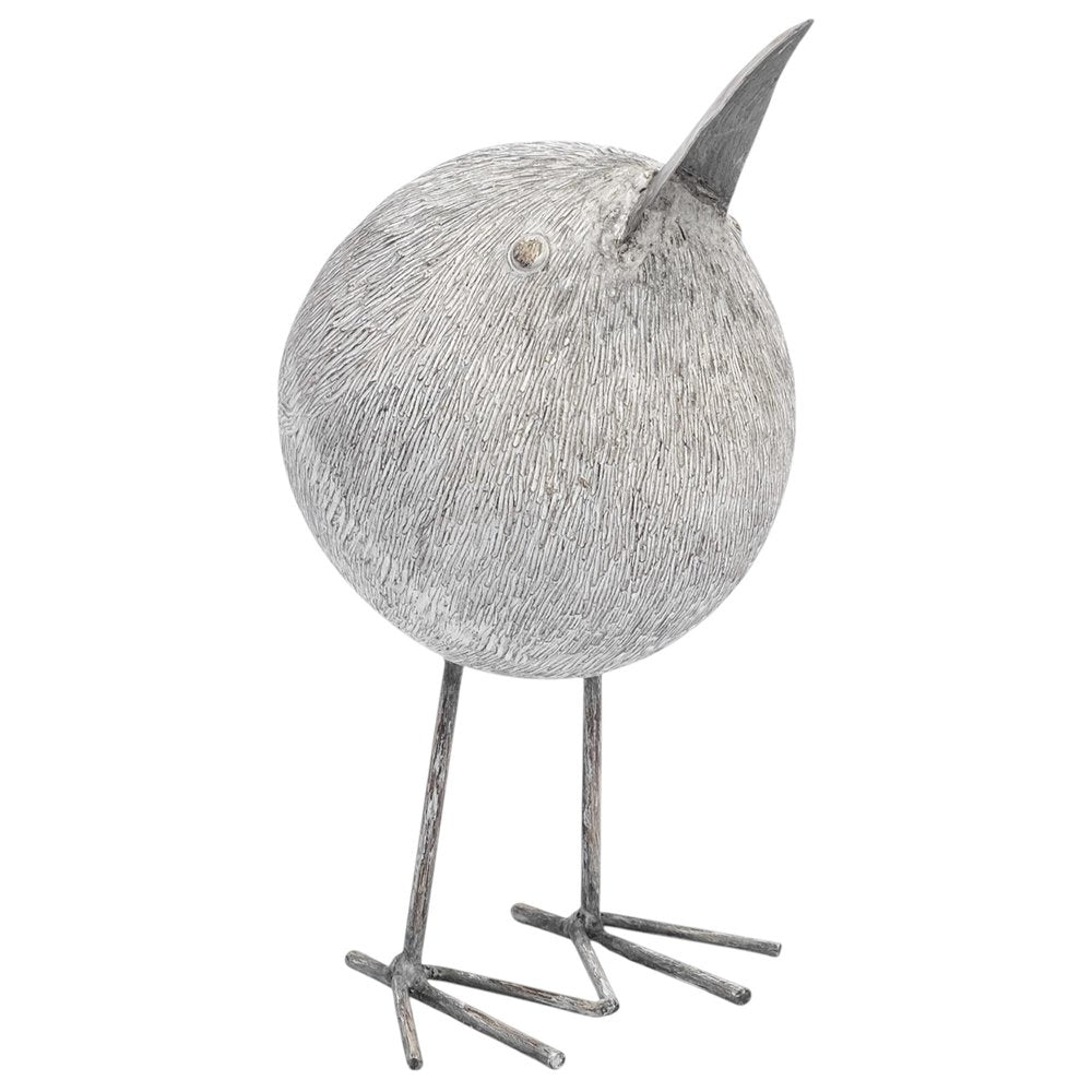 8" Off White Resin And Metal Snipe Bird Tabletop Sculpture HomeRoots