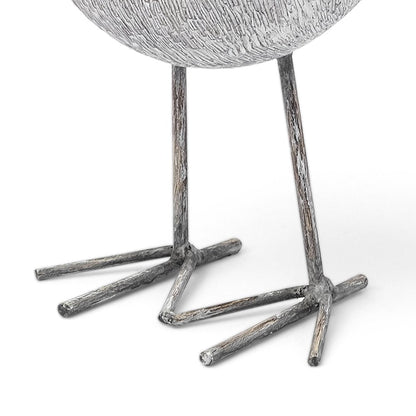 8" Off White Resin And Metal Snipe Bird Tabletop Sculpture HomeRoots