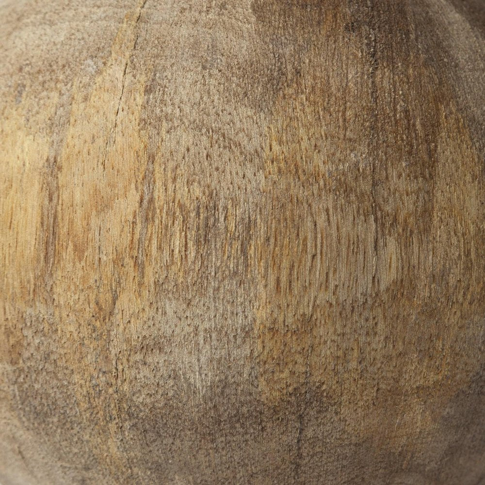 Set of Three 5" Brown Solid Wood Decorative Orb — view 4