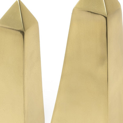 Set of Two 11" Gold Metal Tabletop Sculpture HomeRoots