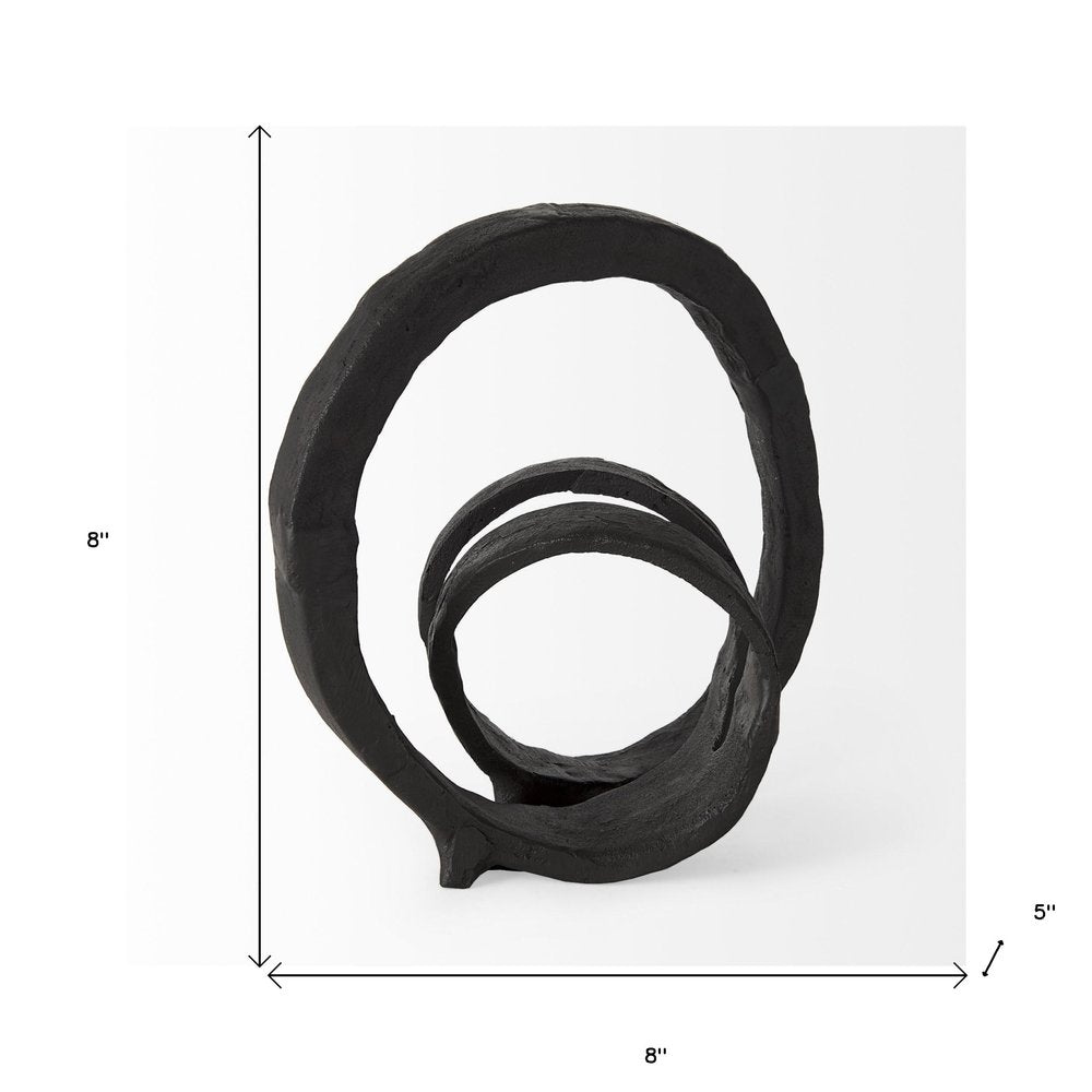 8" Black Fabric Tabletop Sculpture — view 6