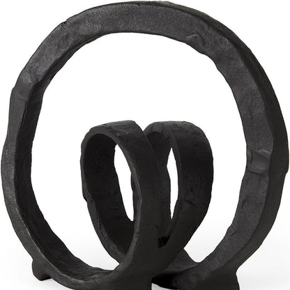 8" Black Fabric Tabletop Sculpture HomeRoots
