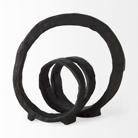 8" Black Fabric Tabletop Sculpture HomeRoots