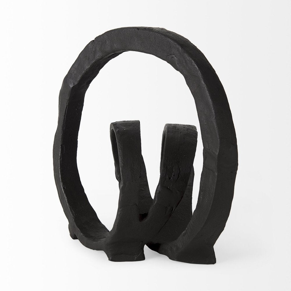 8" Black Fabric Tabletop Sculpture — view 3
